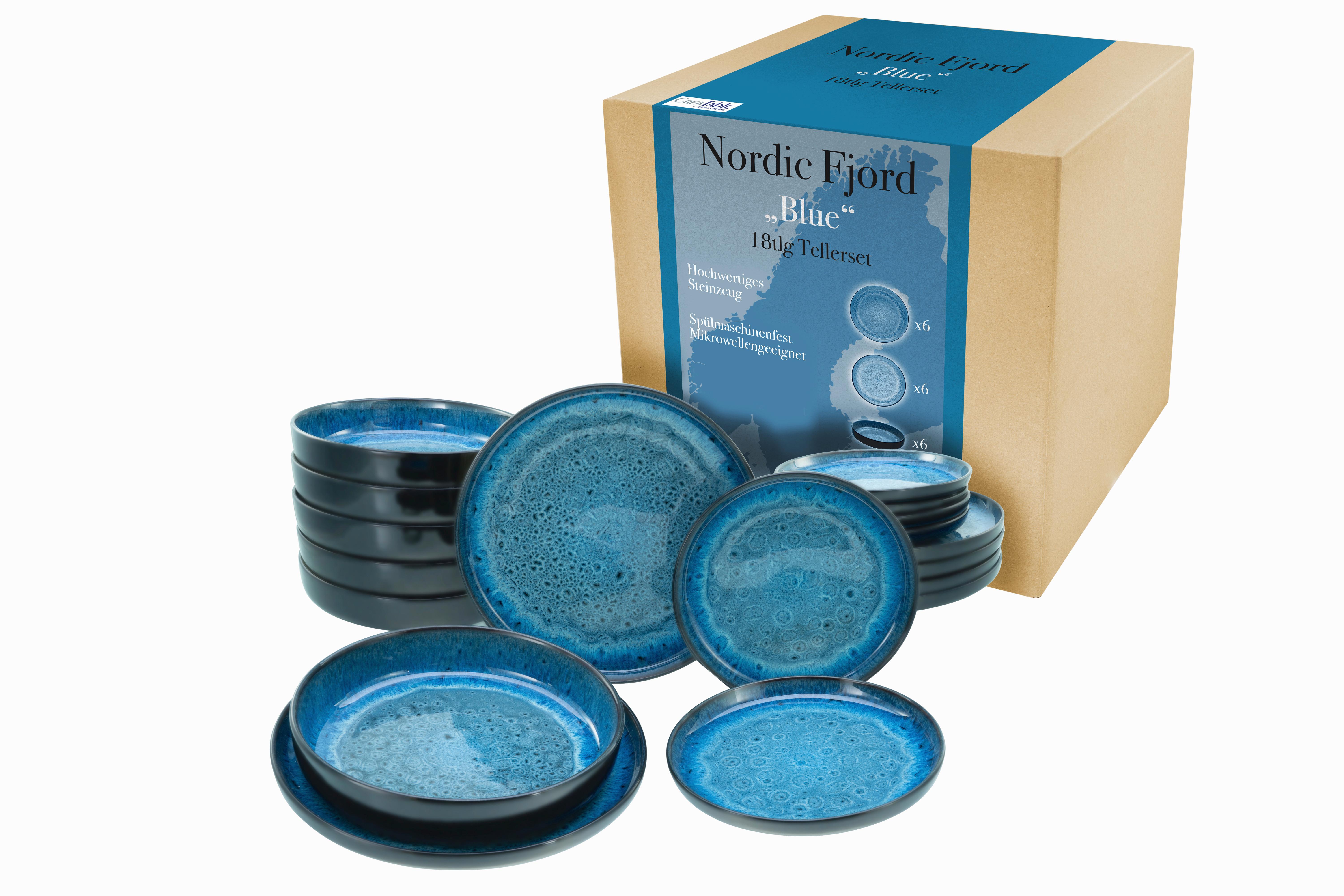 Tafelservice 21551 - Blau, Basics, Keramik (44/43/32cm) - Creatable