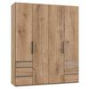 Drehtürenschrank Mit Laden B: 200 Cm Level, Eiche Dekor - Eichefarben, MODERN, Holzwerkstoff (200/236/58cm) - MID.YOU