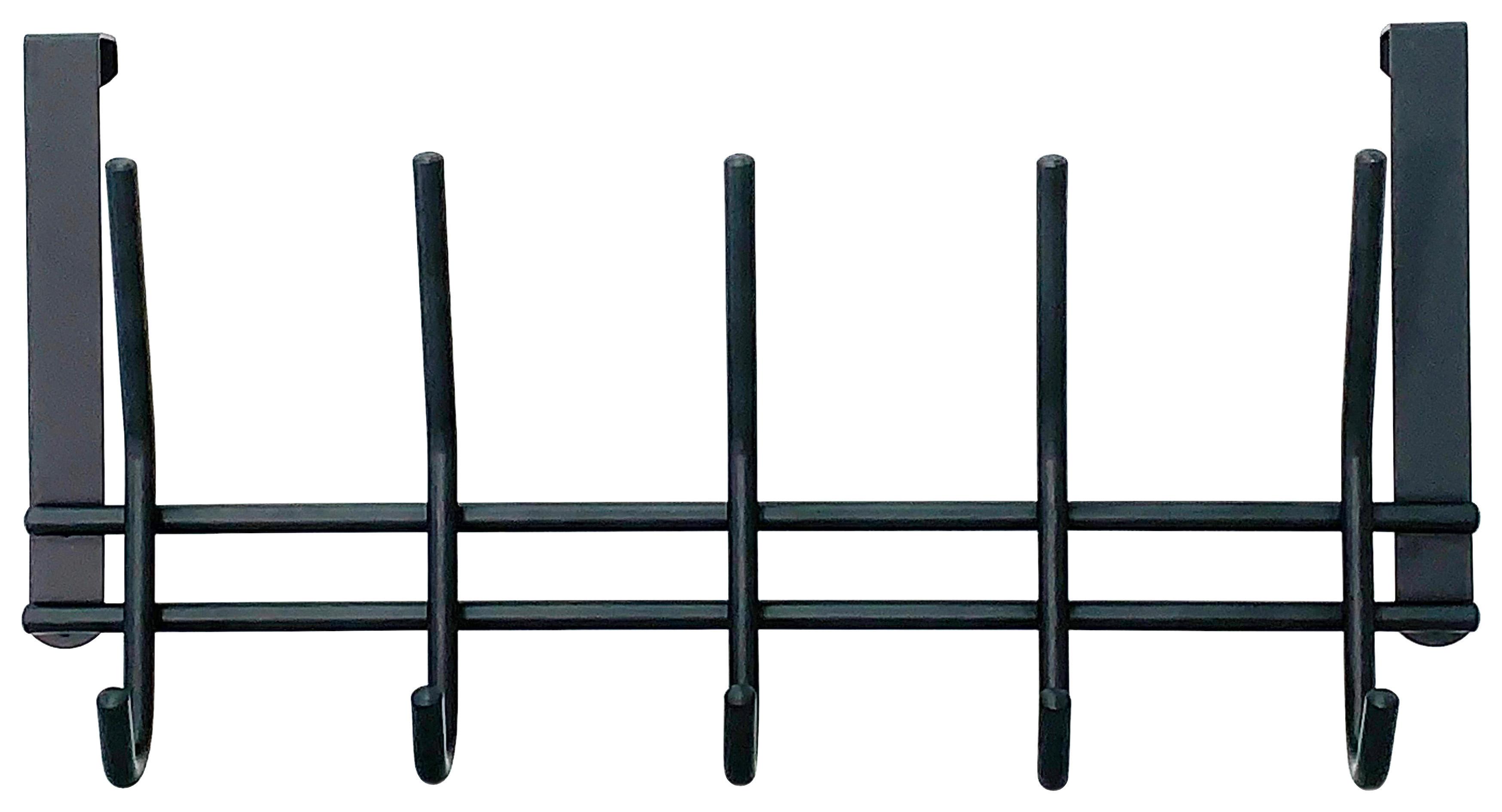 Hakenleiste Ella 1 - Schwarz, MODERN, Metall (38/18/9,3cm)