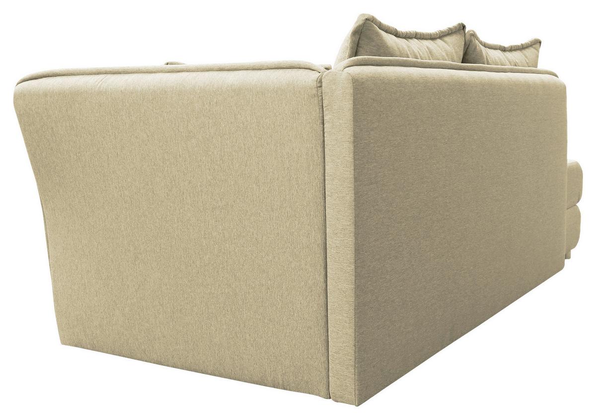 Liege Latte Cremefarben Inkl. Bettkasten Ottomane Rechts - Silberfarben/Creme, Design, Textil (224/84/99/107cm) - MID.YOU