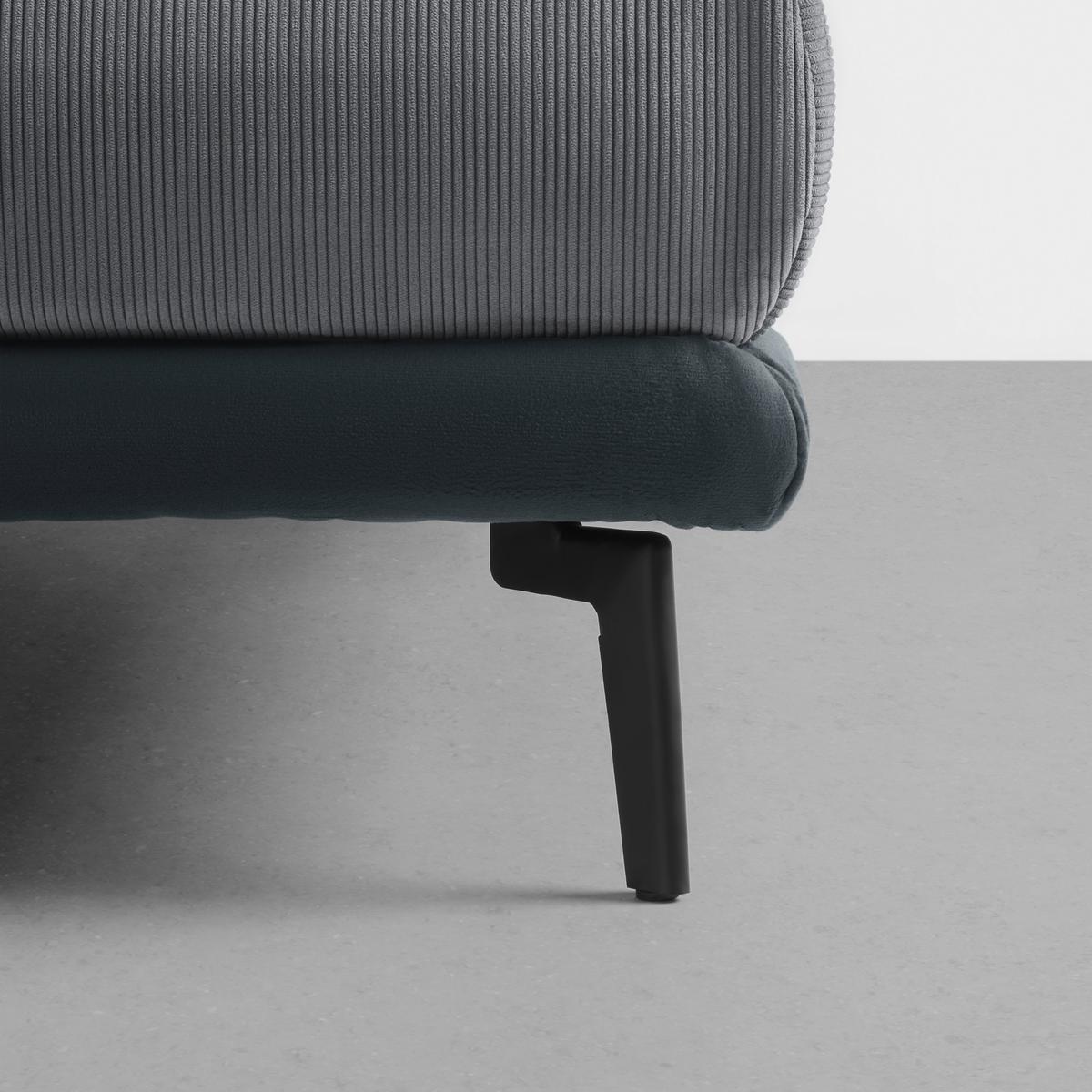 Rohová sedačka NUOVO, oboustranná, tmavě šedá - černá/tmavě šedá, Moderní, kov/textil (245/190cm) - Mömax