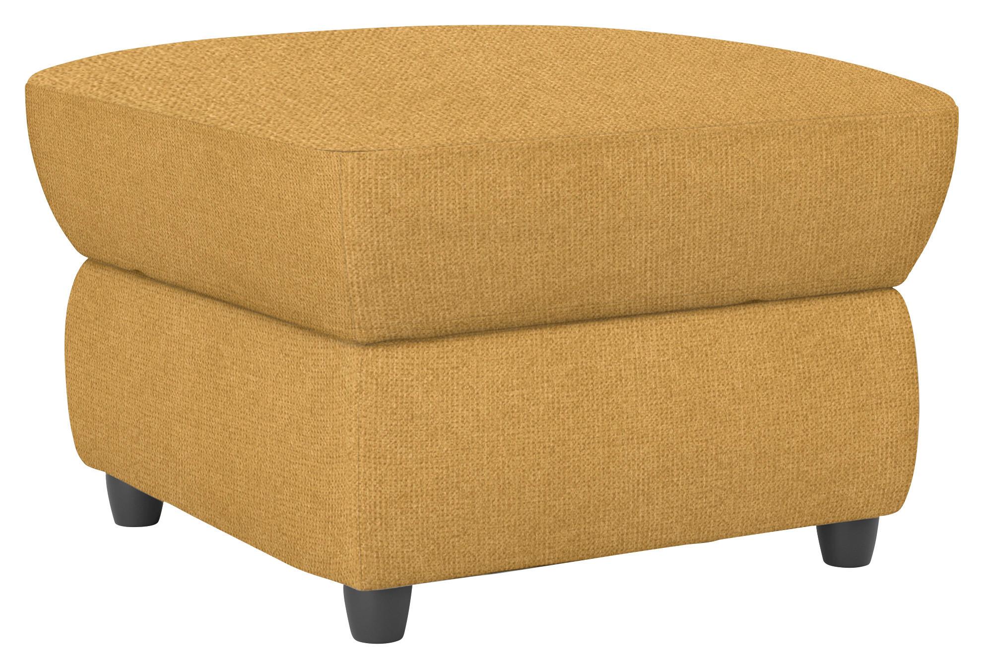 Polsterhocker Boston mit Stauraum Gelb Chenille - Gelb/Schwarz, KONVENTIONELL, Textil (68/45/68cm) - Livetastic