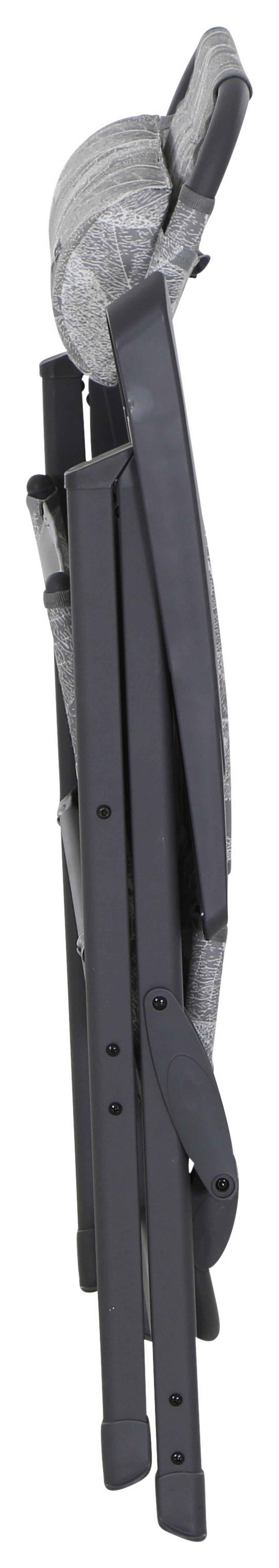 Campingsessel Klappbar Mit Armlehnen + Kopfpolster - Anthrazit/Grau, KONVENTIONELL, Textil/Metall (61/121/68cm) - Siena Garden