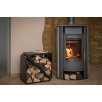 Regál na dřevo černa, kov - černá, Basics, kov (35,5/56/57cm)