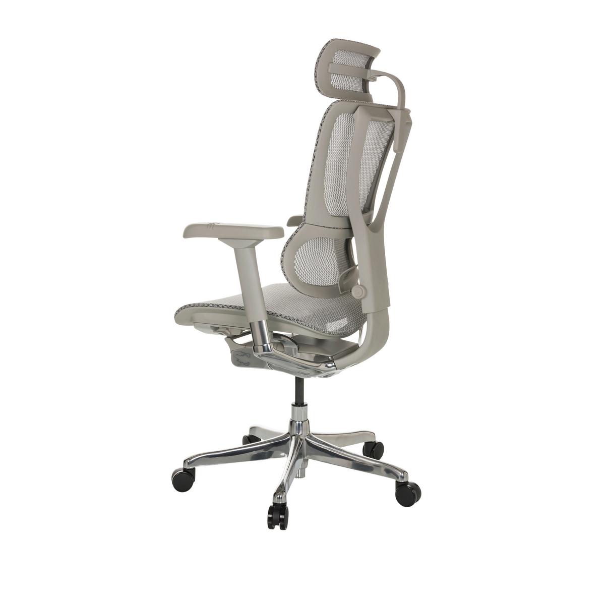 Drehstuhl Ergohuman Slim I G - Hellgrau, Basics, Kunststoff/Textil (69/116-138/66cm) - MID.YOU