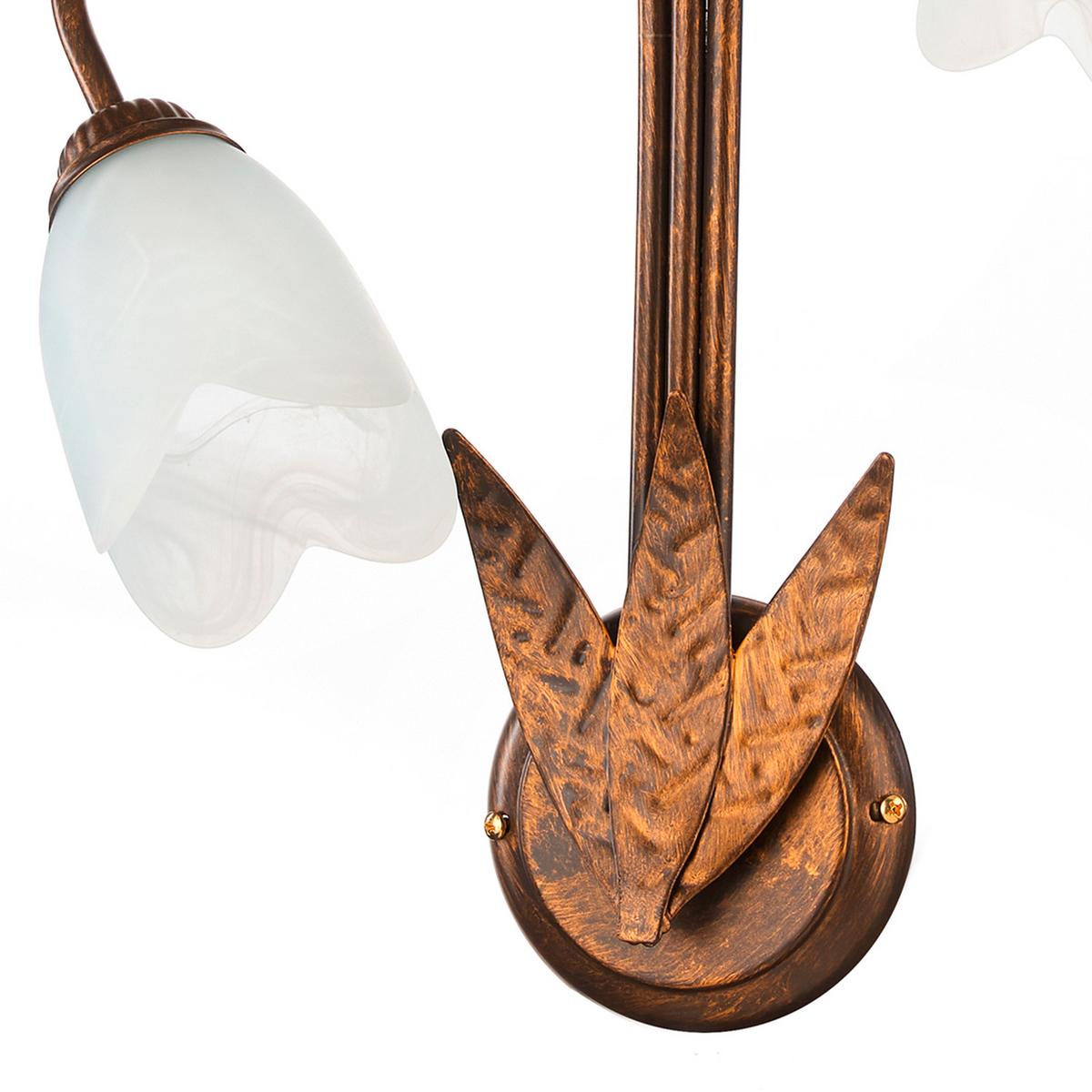 Wandleuchte 4240/ap3 - Bronzefarben, Basics, Glas/Metall (40/19/70cm)