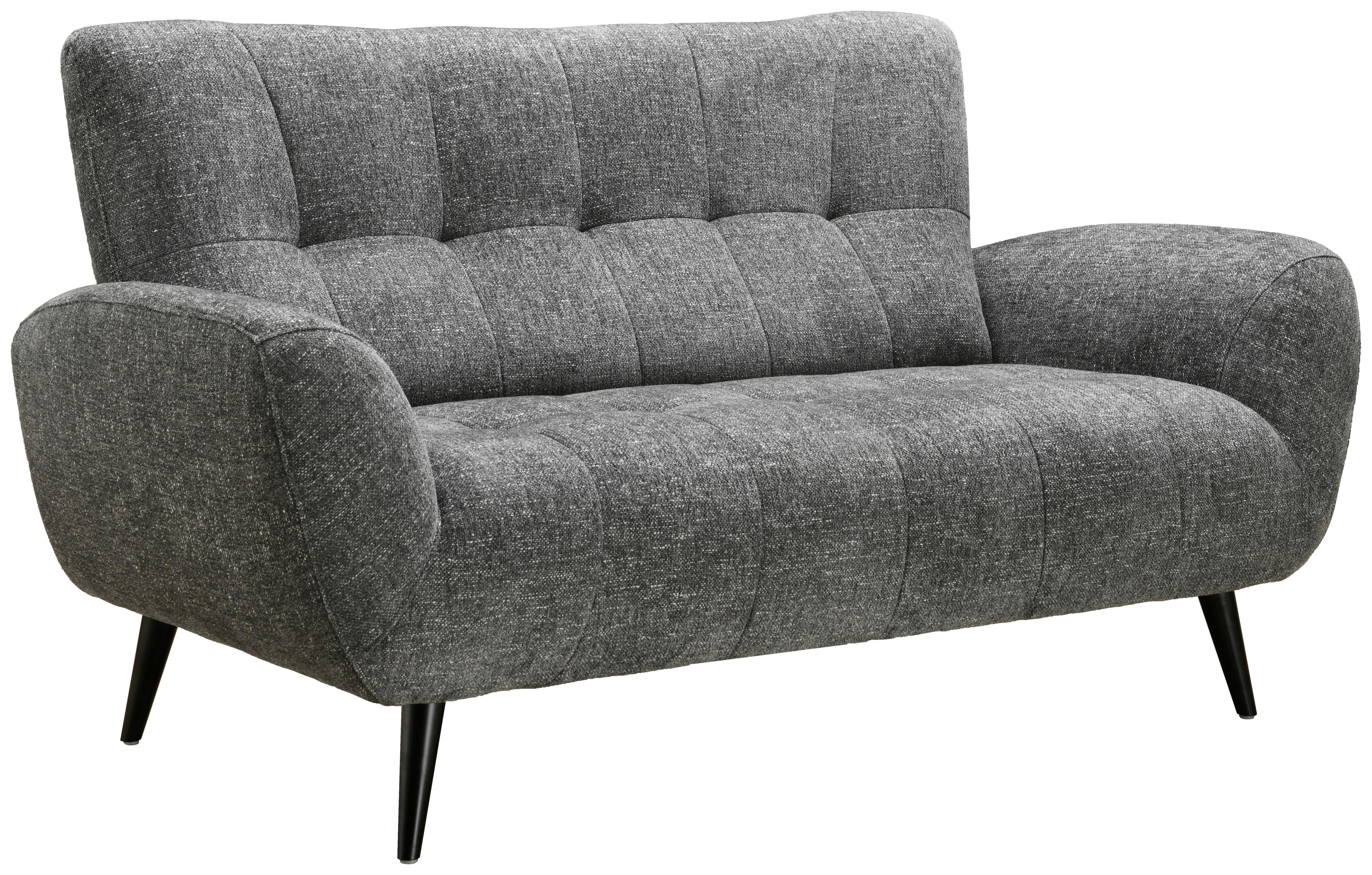Dvojmiestna pohovka PRAG, tmavosivá - čierna/tmavosivá, Basics, kov/drevo (165/89/91cm) - P & B