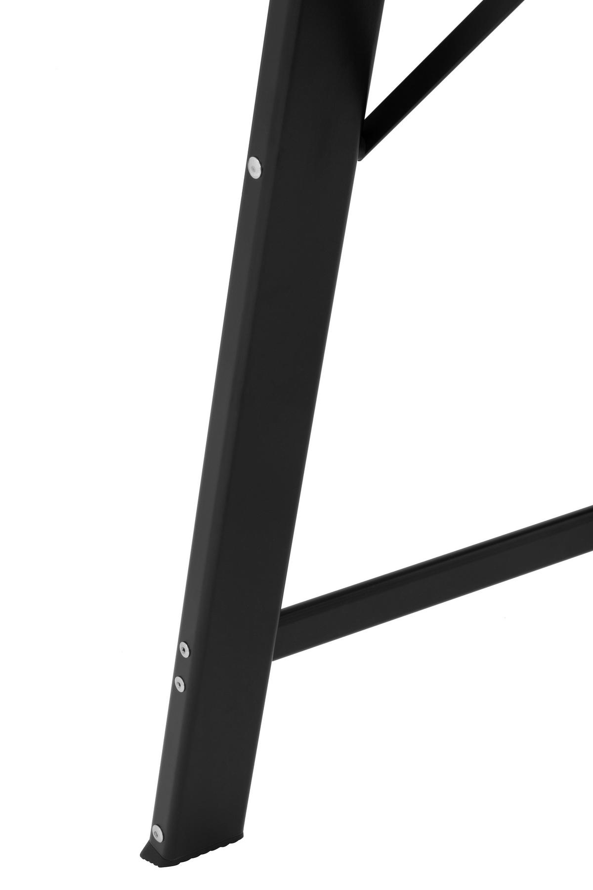 Klapptrittleiter Gustav - Schwarz, KONVENTIONELL, Kunststoff/Metall (44,5/62/109cm) - Homezone
