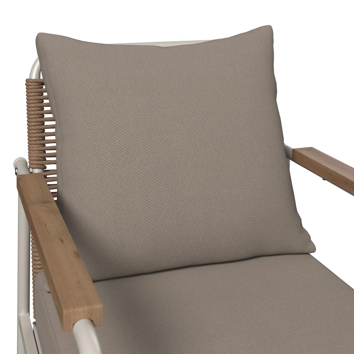 Loungegarnitur Portofino - Creme/Weiß, MODERN, Holz/Kunststoff (77/71/116cm) - Beldano