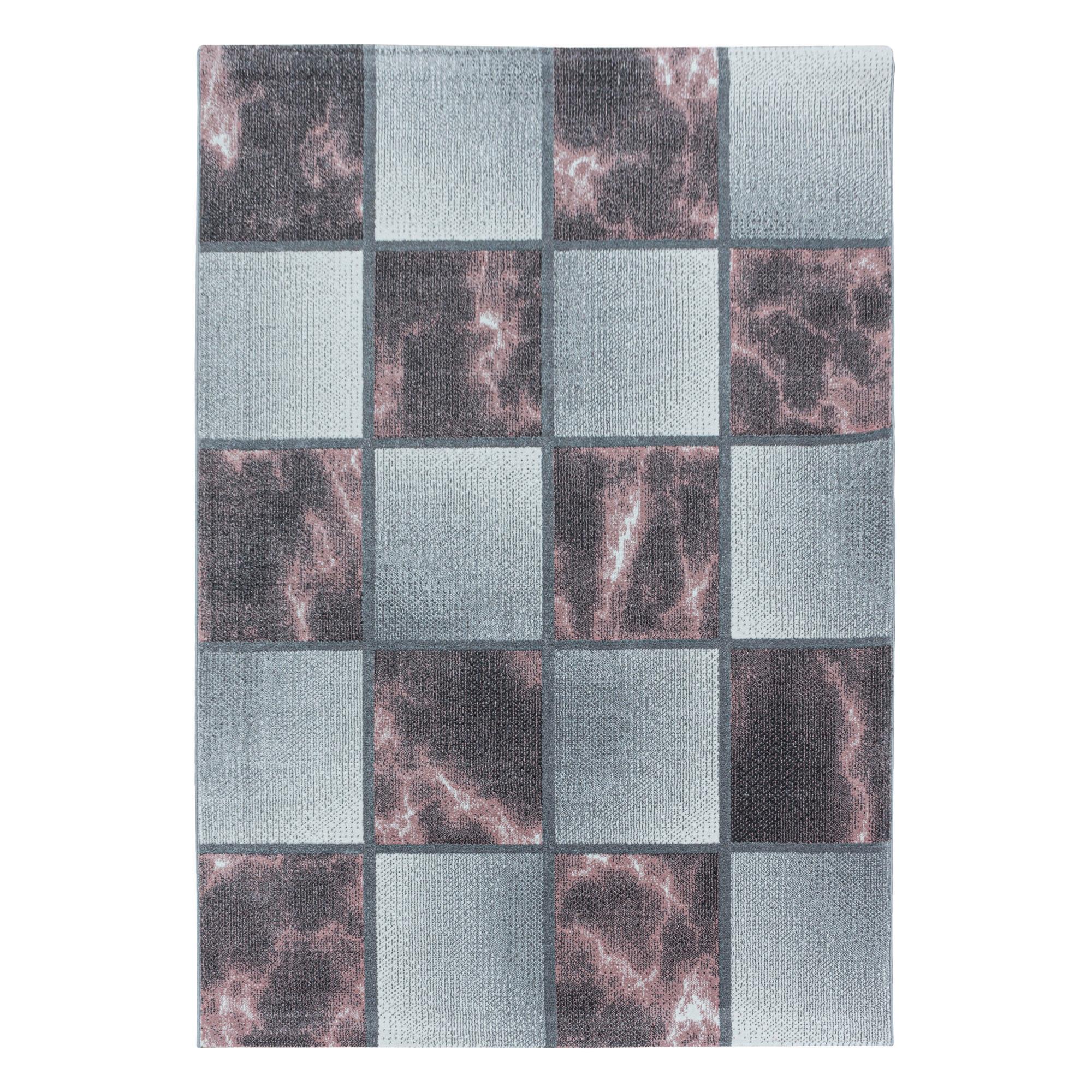 Webteppich Rosa/Grau Naturfaser Ottawa 160x230 cm - Rosa, Design, Textil (160/230cm)