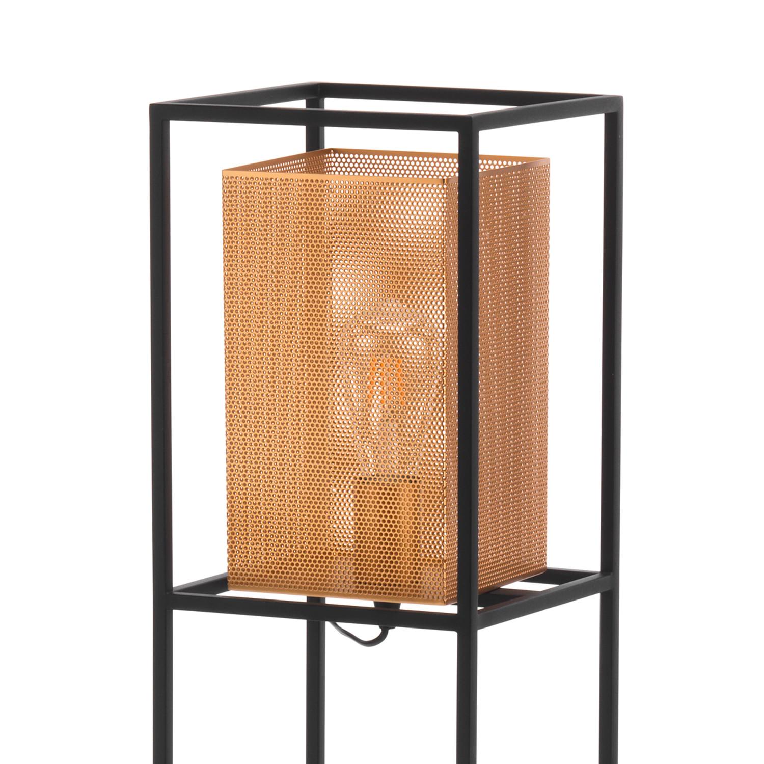 Stehleuchte 4980/Pt - Goldfarben/Schwarz, Design, Metall (22/22/123cm)