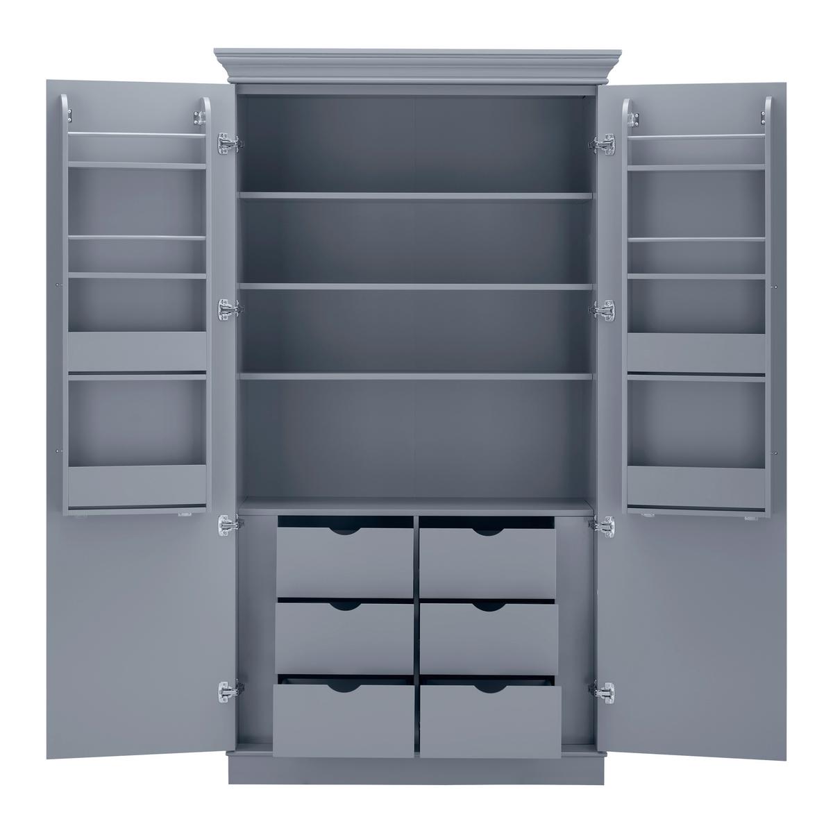 Bufet skříň Alvaro šedá - šedá, Moderní, dřevo (122/220/54cm) - PBJ