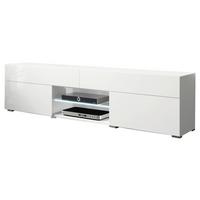 Nízka komoda s LED osvetlením - sivá/biela, Lifestyle, kompozitné drevo/plast (180/45,4/32,5cm) - P & B