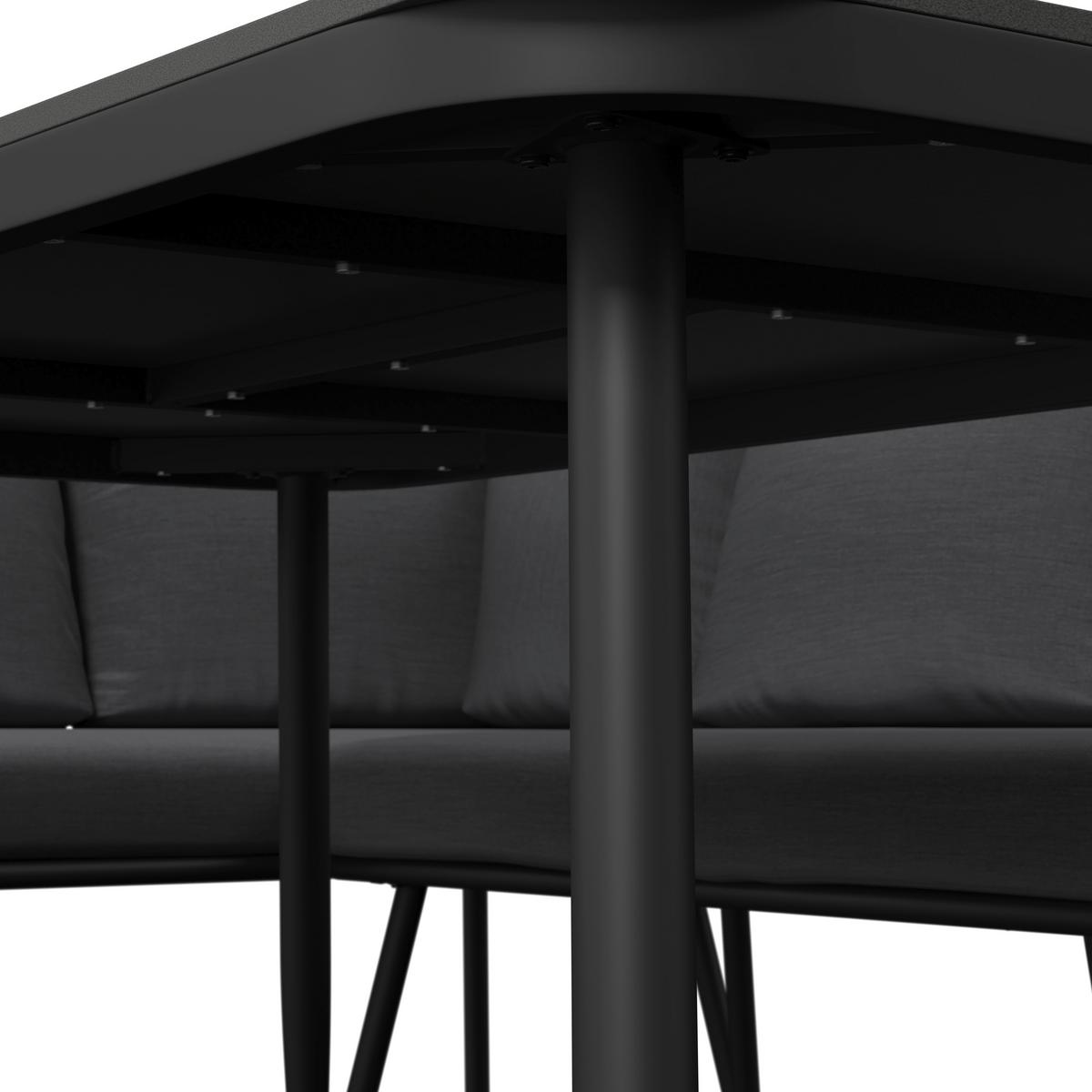 JEDÁLENSKÁ TERASOVÁ SÚPRAVA CAMEA - farba duba/tmavosivá, Modern, kov/textil - Bessagi Garden