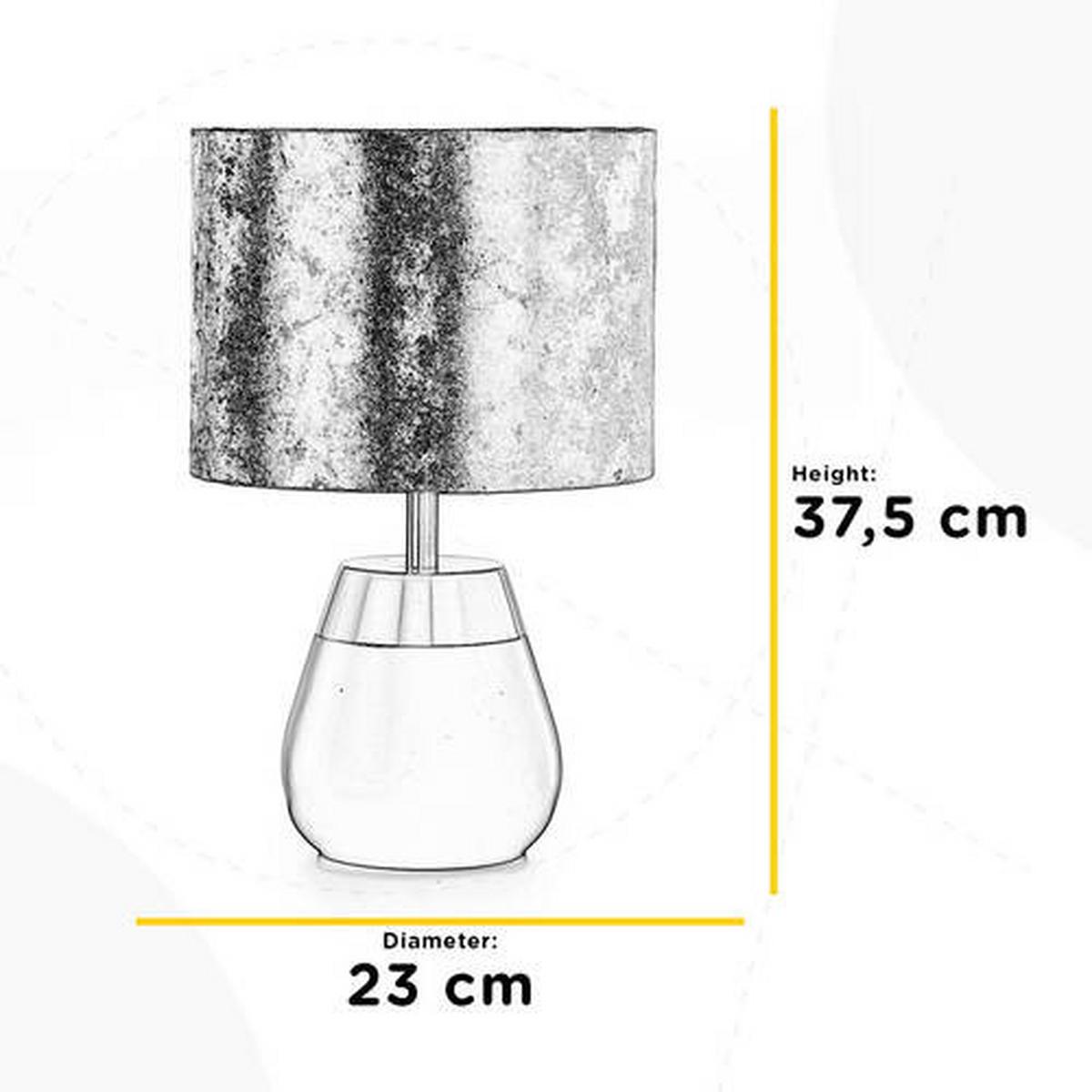 Nachttischleuchte 062/ln - Goldfarben/Schwarz, KONVENTIONELL, Textil/Metall (23/37.5cm)