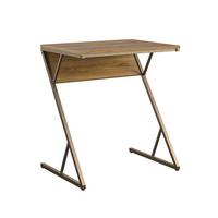 Schreibtisch Regal Wallnussfarben B: 72 Cm - Messingfarben/Walnussfarben, Design, Holzwerkstoff (64/72/49cm) - MID.YOU