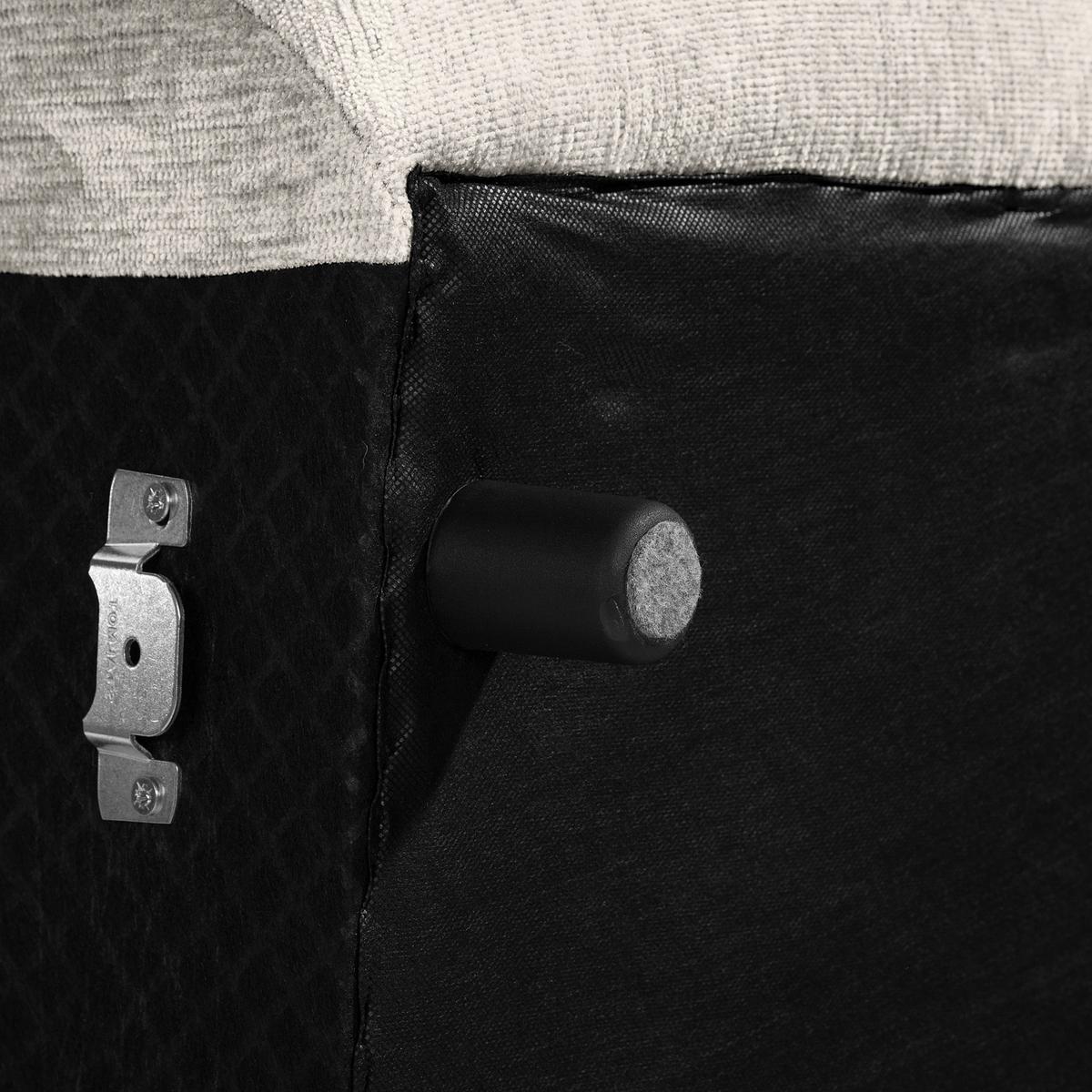 Ecksofa Fluffy Silberfarben S: 184x269 Cm - Silberfarben/Schwarz, MODERN, Textil (184/269cm) - Trendmanufaktur