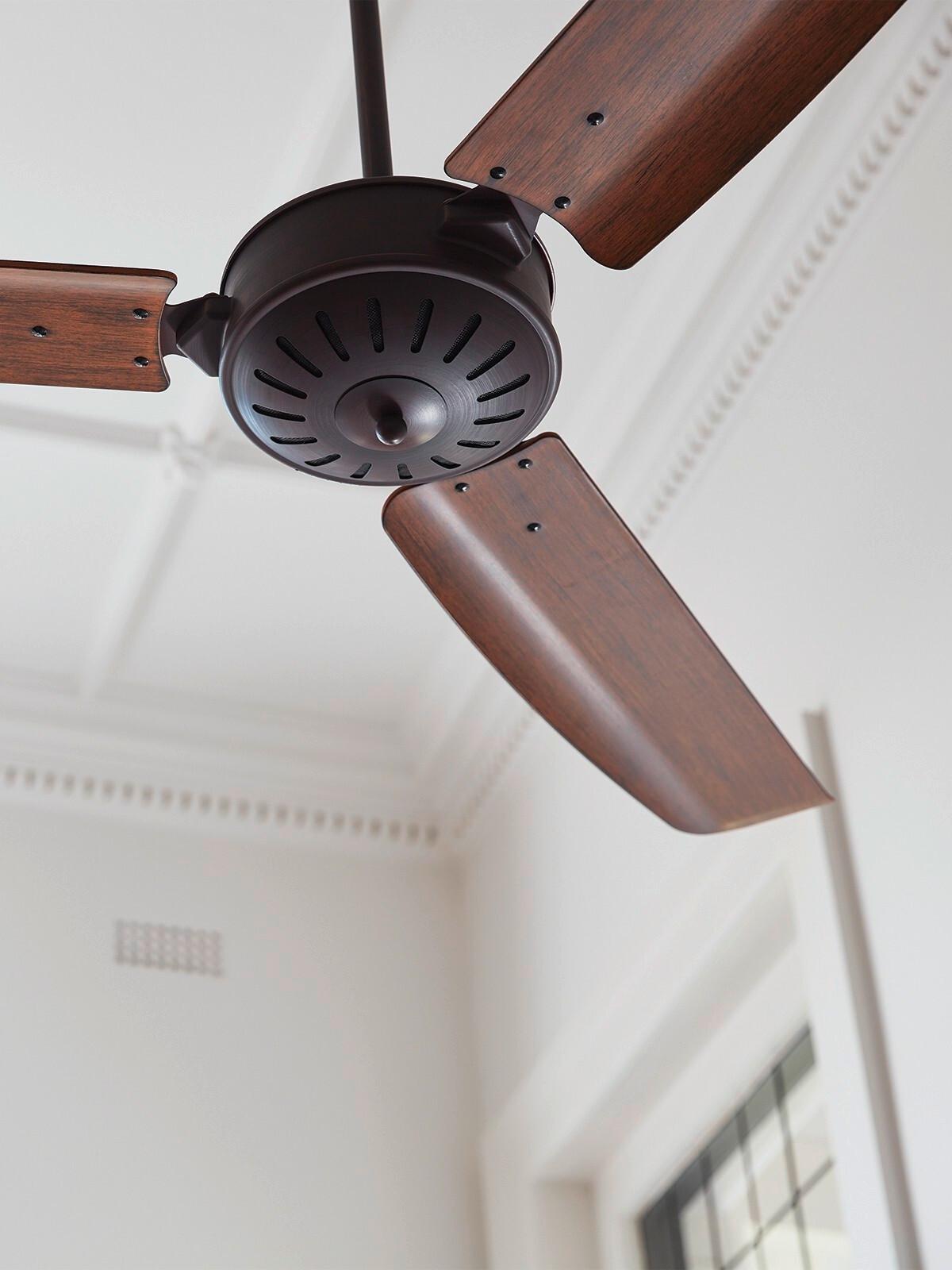 Deckenventilator Carolina 3-Flügel, Geräuscharm - Dunkelbraun/Bronzefarben, Basics, Kunststoff/Metall (178/35cm) - P & B