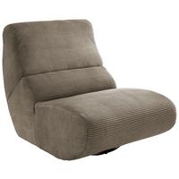 Sessel Lucera Graubraun 360° drehbar, B: 74 cm - Graubraun/Schwarz, Design, Textil (74/85/105cm) - Livetastic
