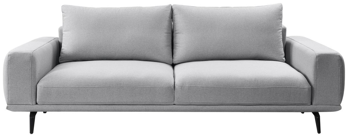 3-sitzer-sofa Selene Grau, B: 242 Cm - Schwarz/Grau, MODERN, Textil (242/89/115cm) - MID.YOU