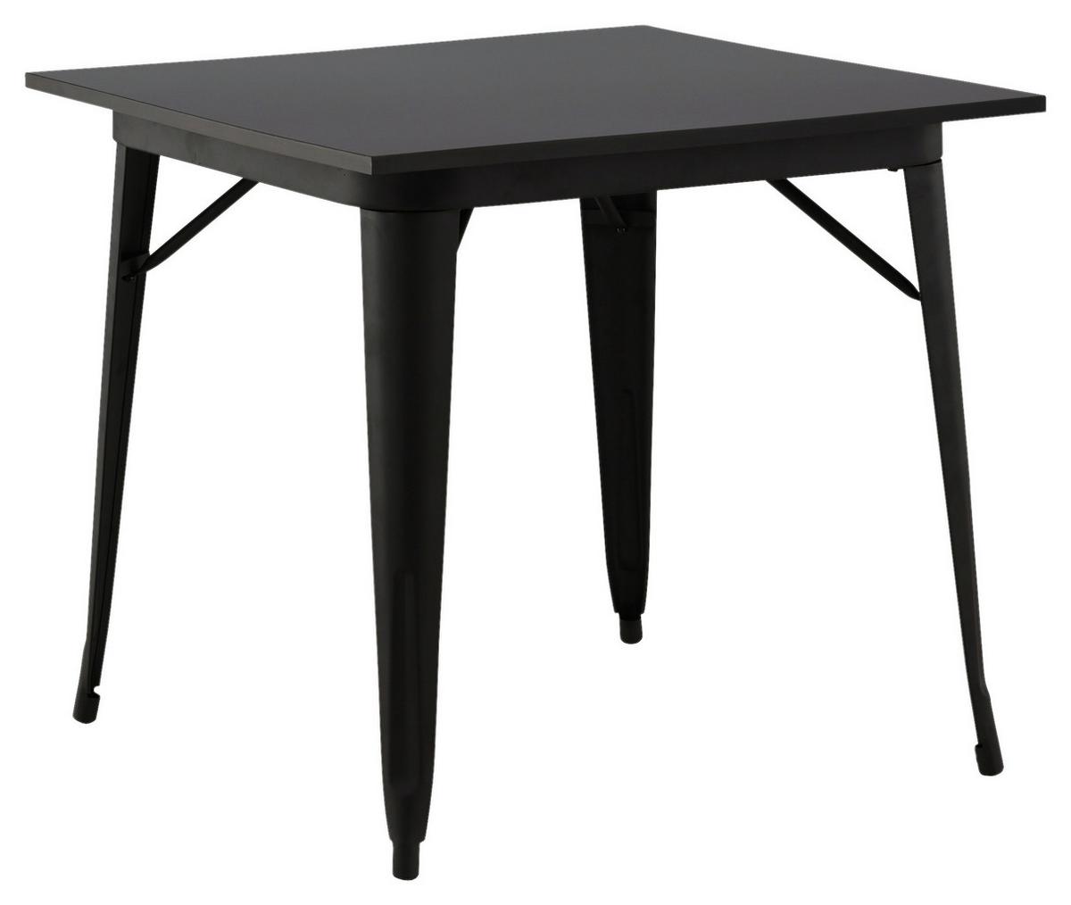 Esstisch Tempe - Schwarz, Design, Holz/Holzwerkstoff (80/80/75cm) - Livetastic