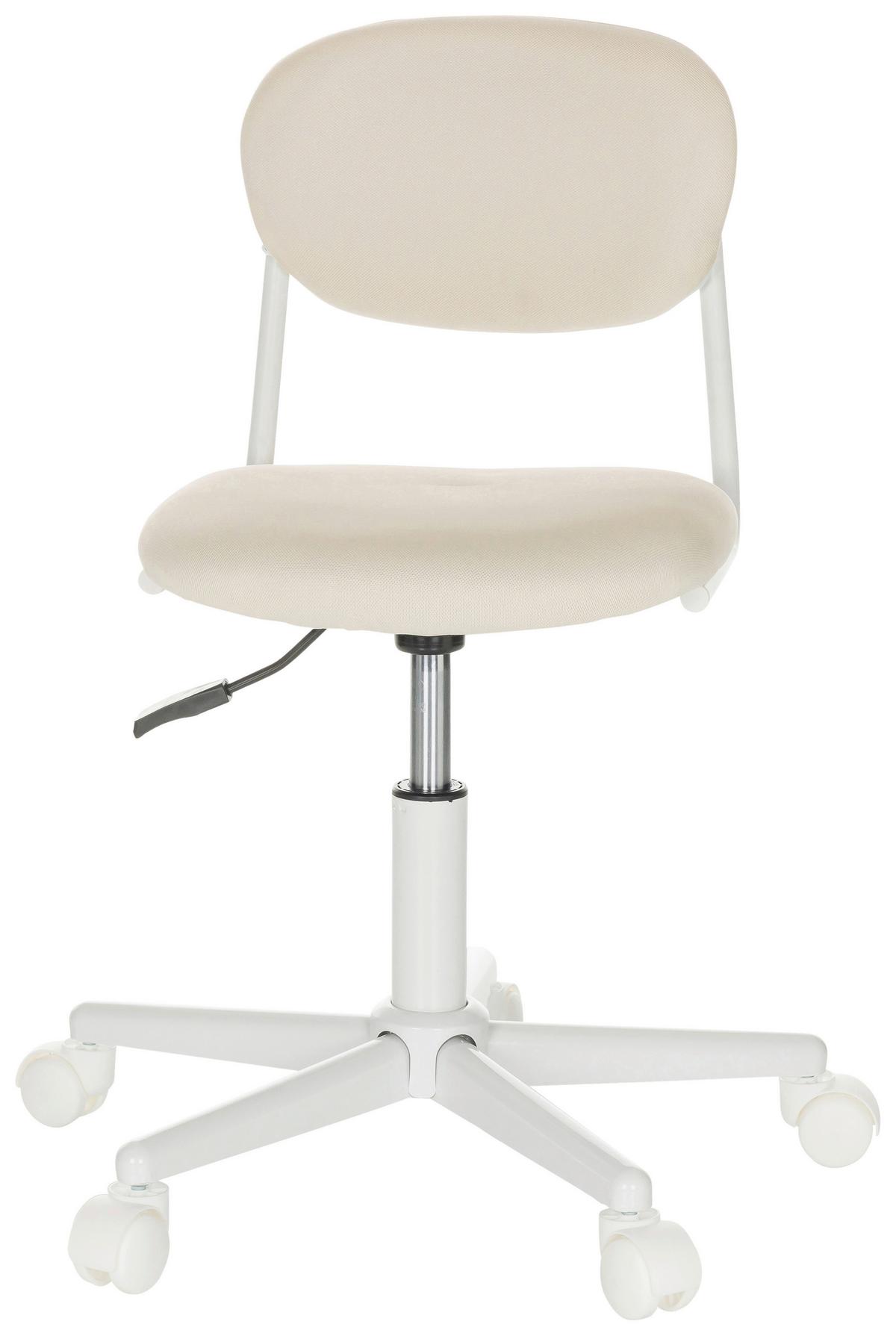 Jugenddrehstuhl Kiddy Base I - Beige/Weiß, Basics, Kunststoff/Textil (60/72-83/60cm) - MID.YOU