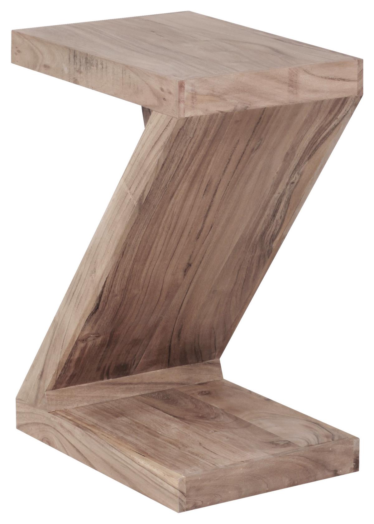 Príručný stolík Mumbai masív - farba akácie, Design, drevo (44/30/59cm) - MID.YOU