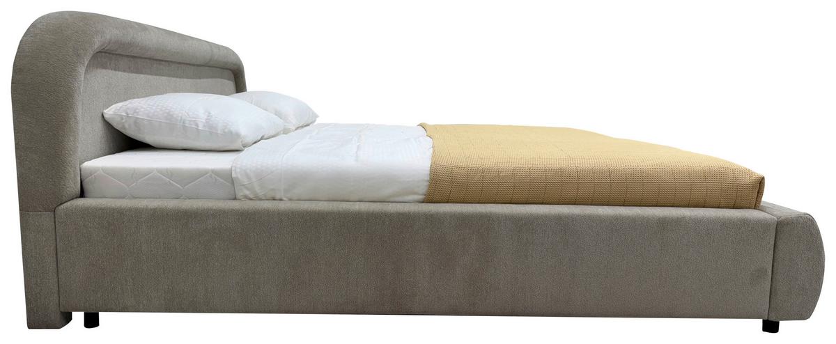 Polsterbett Dafne Grau Lf: 140x200 cm - Eichefarben/Grau, MODERN, Holz/Textil (140/200cm) - Livetastic