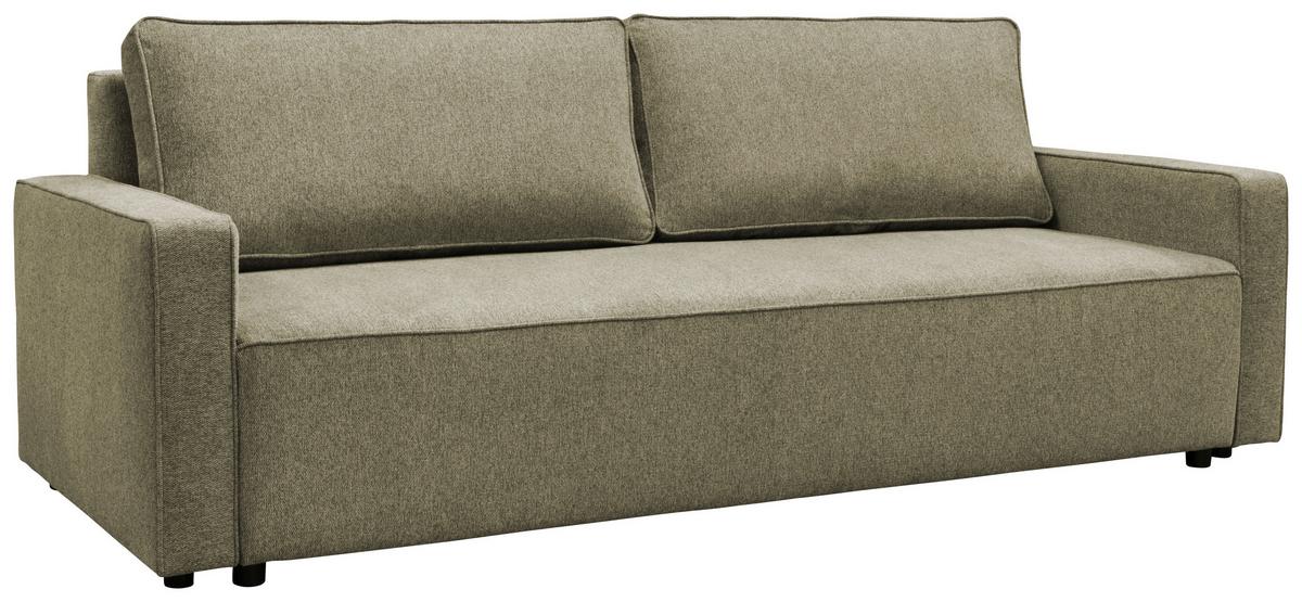 Rozkládací pohovka NICOLE, světle hnědá barva - světle hnědá, Moderní, textil/plast (232/90/100cm)