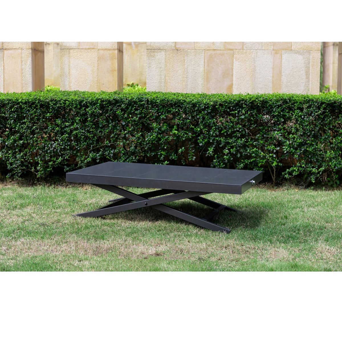 Loungetisch Merino Designo - Anthrazit, MODERN, Kunststoff/Metall (110/62/60cm) - Gardenson