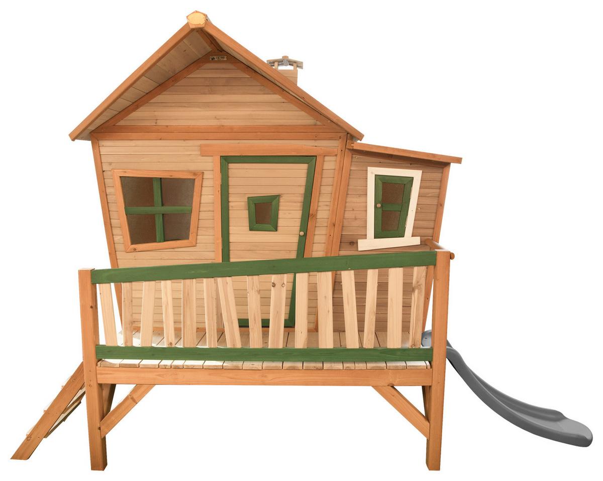 Spielhaus A030.108.80 - Hellgrün/Braun, KONVENTIONELL, Holz/Kunststoff (123/12,8/152cm) - Ambia Garden