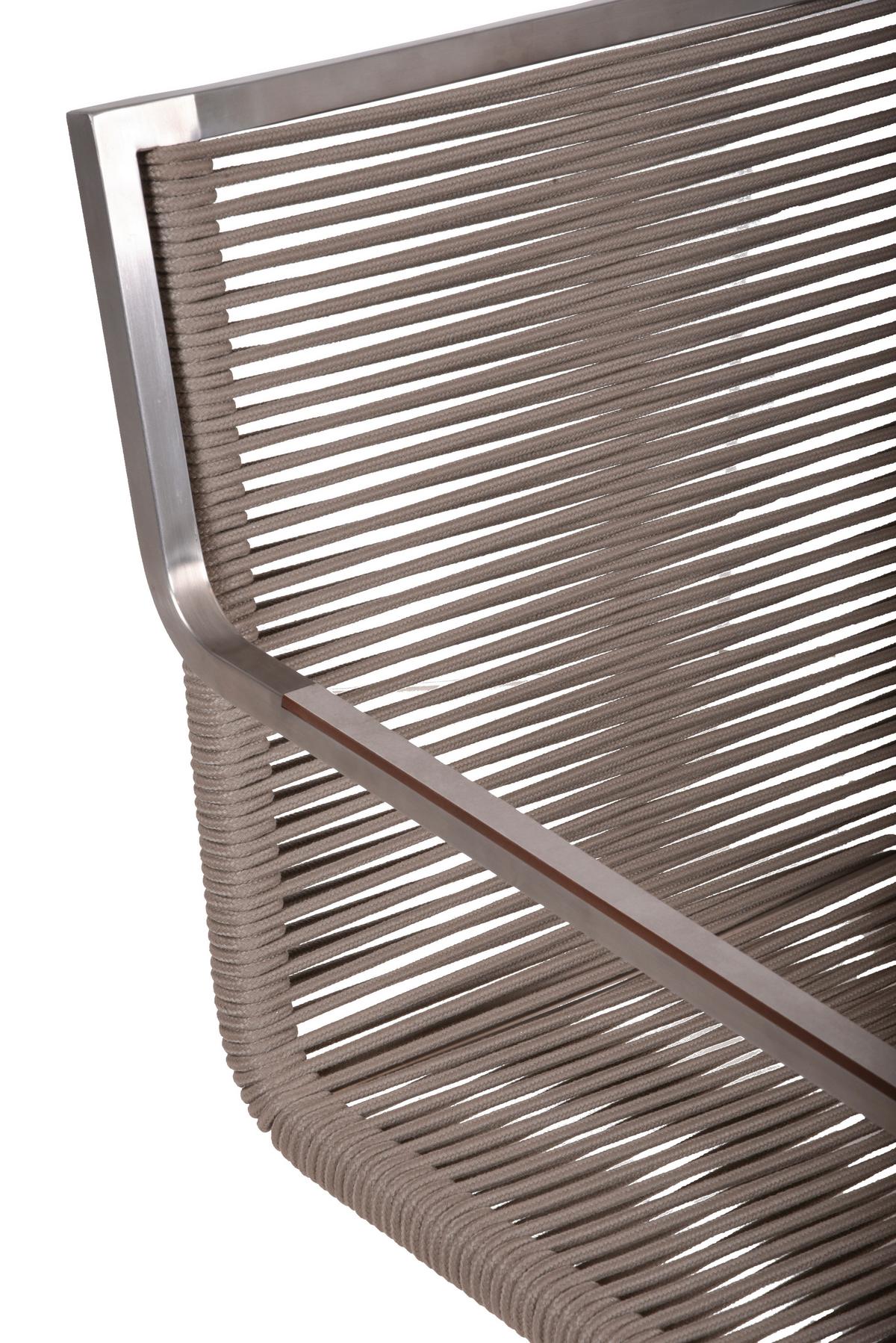 Gartenstuhl Sienna - Taupe/Silberfarben, Basics, Kunststoff/Metall (57/87/56cm) - Gardenson