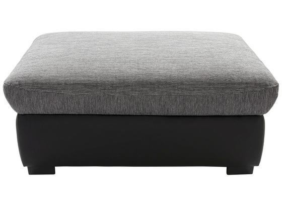 Taburet Chance - čierna/sivá, Moderný, textil (101/73cm) Taburet Chance - čierna/sivá, Moderný, textil (101/73cm)