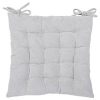 Sitzkissen Campino Silberfarben 40x40cm Polyester - Silberfarben, MODERN, Textil (40/40/4cm) - Luca Bessoni