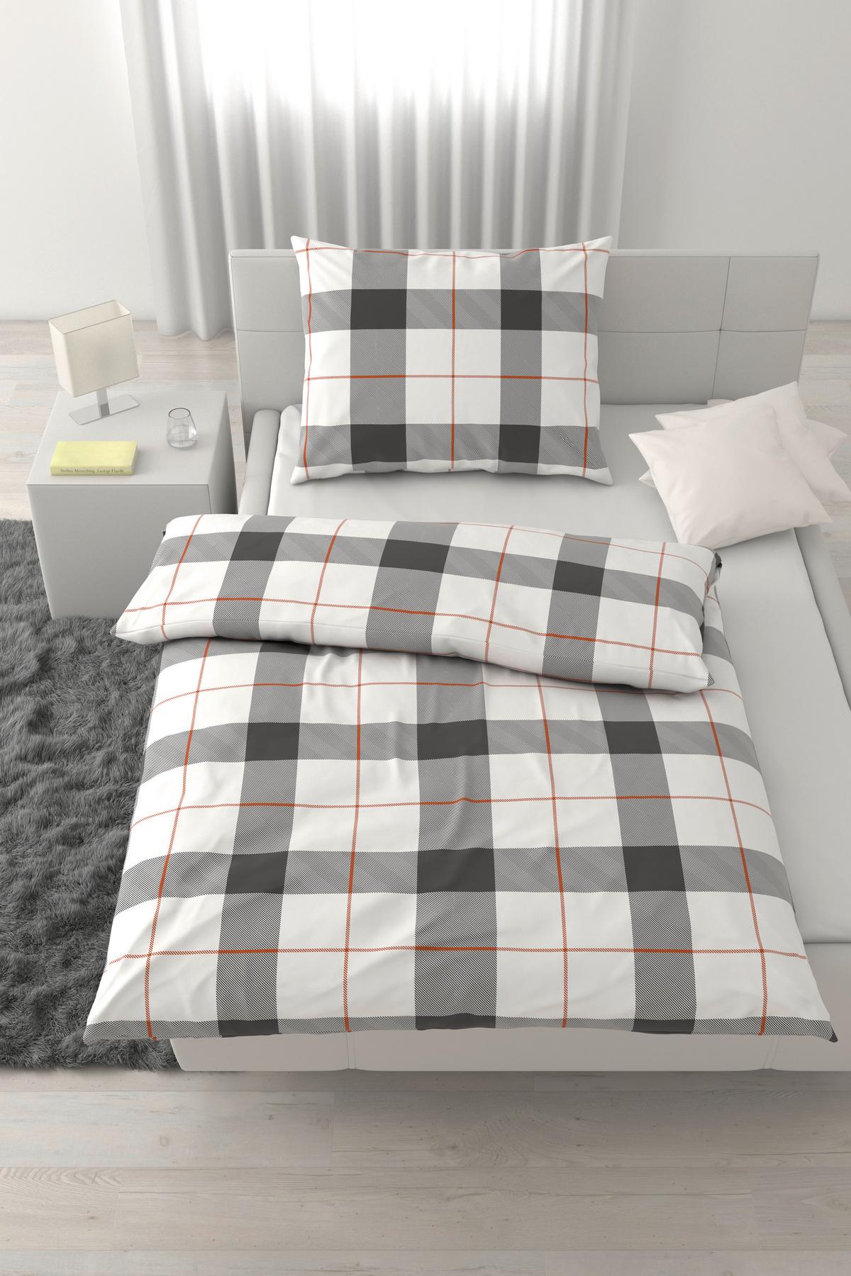 POSTEĽNÁ BIELIZEŇ KAROLIN - čierna/biela, Konventionell, textil (140/200cm) - Mömax