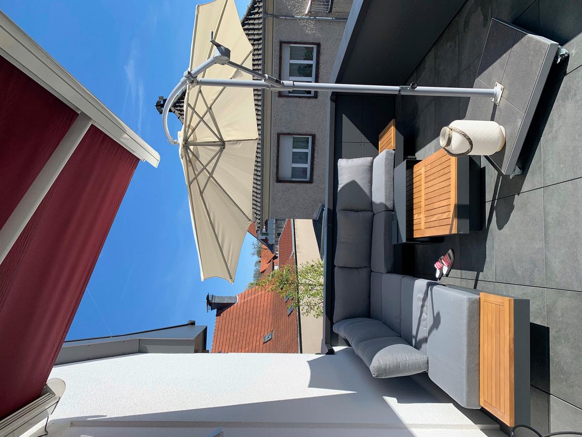 Loungegarnituren 4-Tlg. Holz/Metall - Anthrazit/Akaziefarben, Basics, Holz/Metall (245/70/78cm) - Gardenson