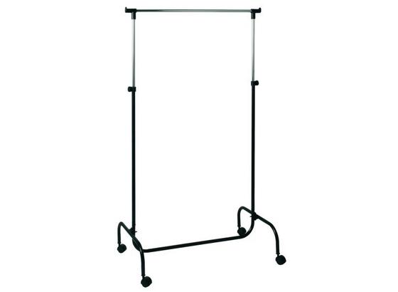 Ruhaállvány Charly - Króm/Fekete, modern, Műanyag/Fém (80/110-170/45cm) Ruhaállvány Charly - Króm/Fekete, modern, Műanyag/Fém (80/110-170/45cm)