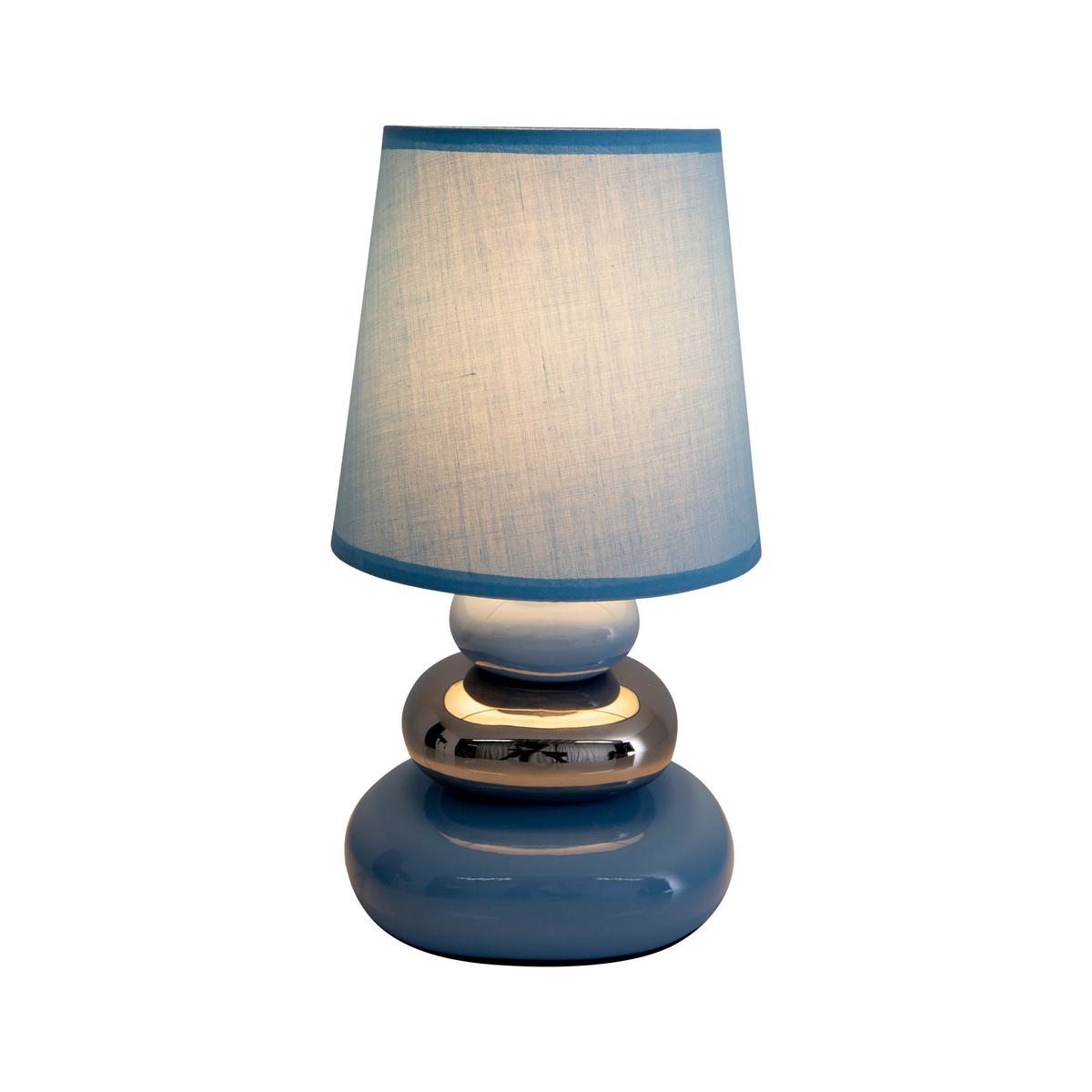 Tischlampe Blau Aus Keramik 3045312 - Blau, Basics, Keramik/Textil (16,5/31cm) - Näve