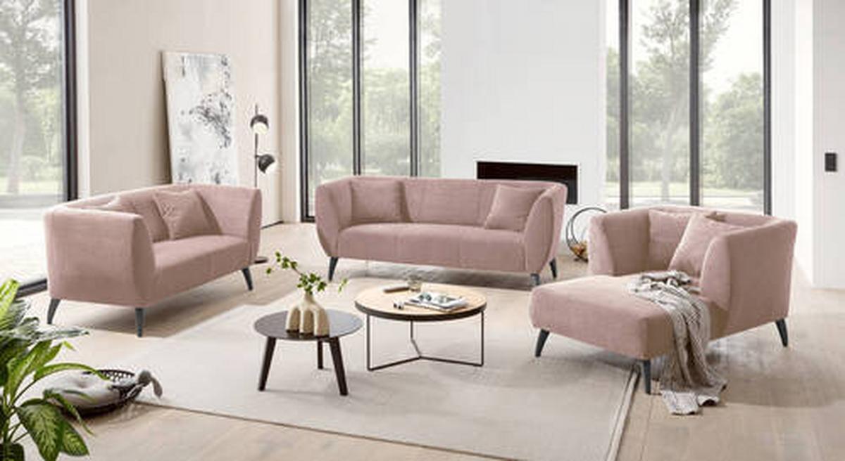 Xxl-sessel Inkl. Zierkissen Colori Rosa - Schwarz/Rosa, MODERN, Textil (108/84/155cm) - MID.YOU