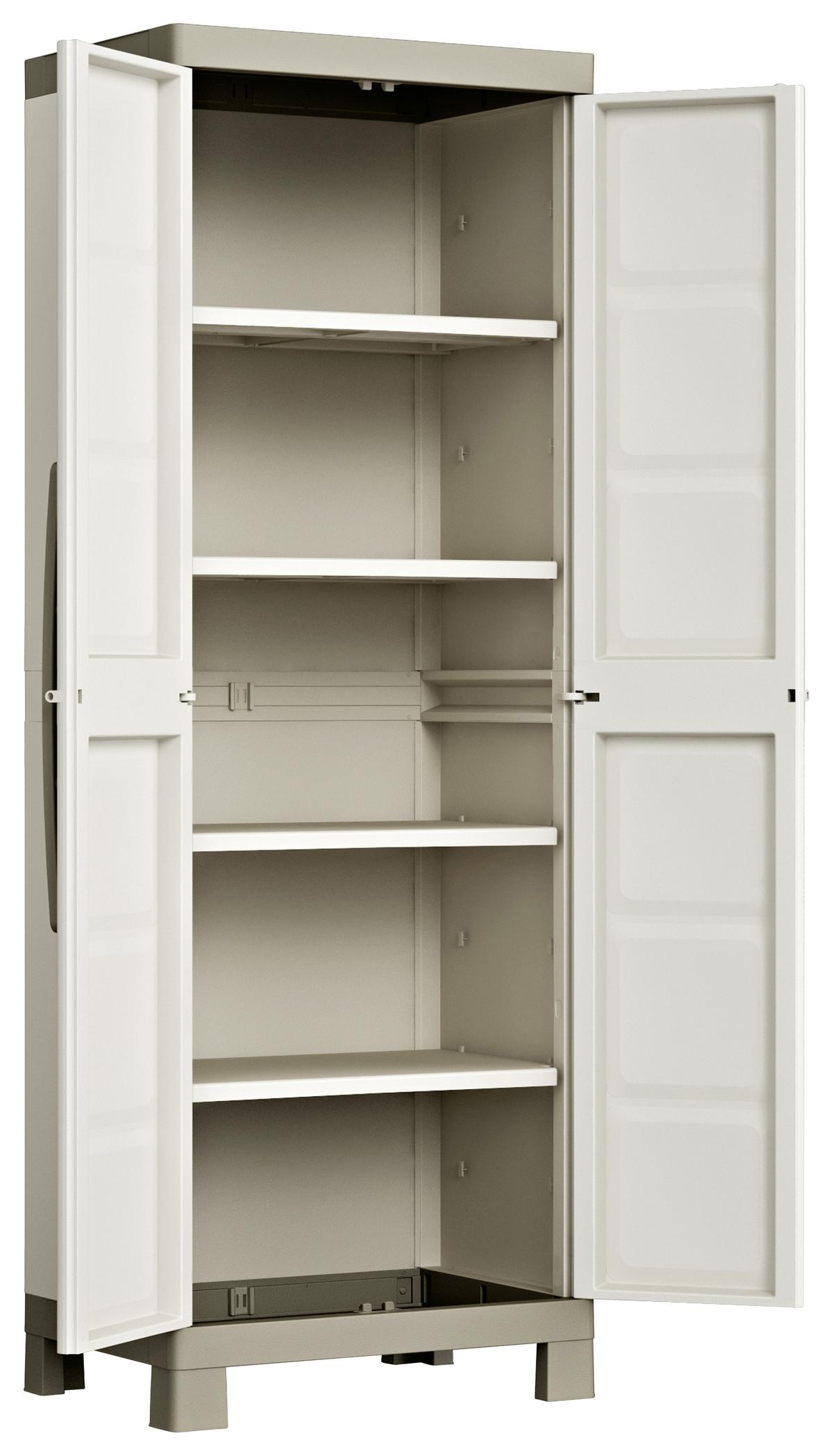 Kunststoffschrank E-Com - Excellence - Taupe/Beige, MODERN, Kunststoff (65/182/45cm) - Keter