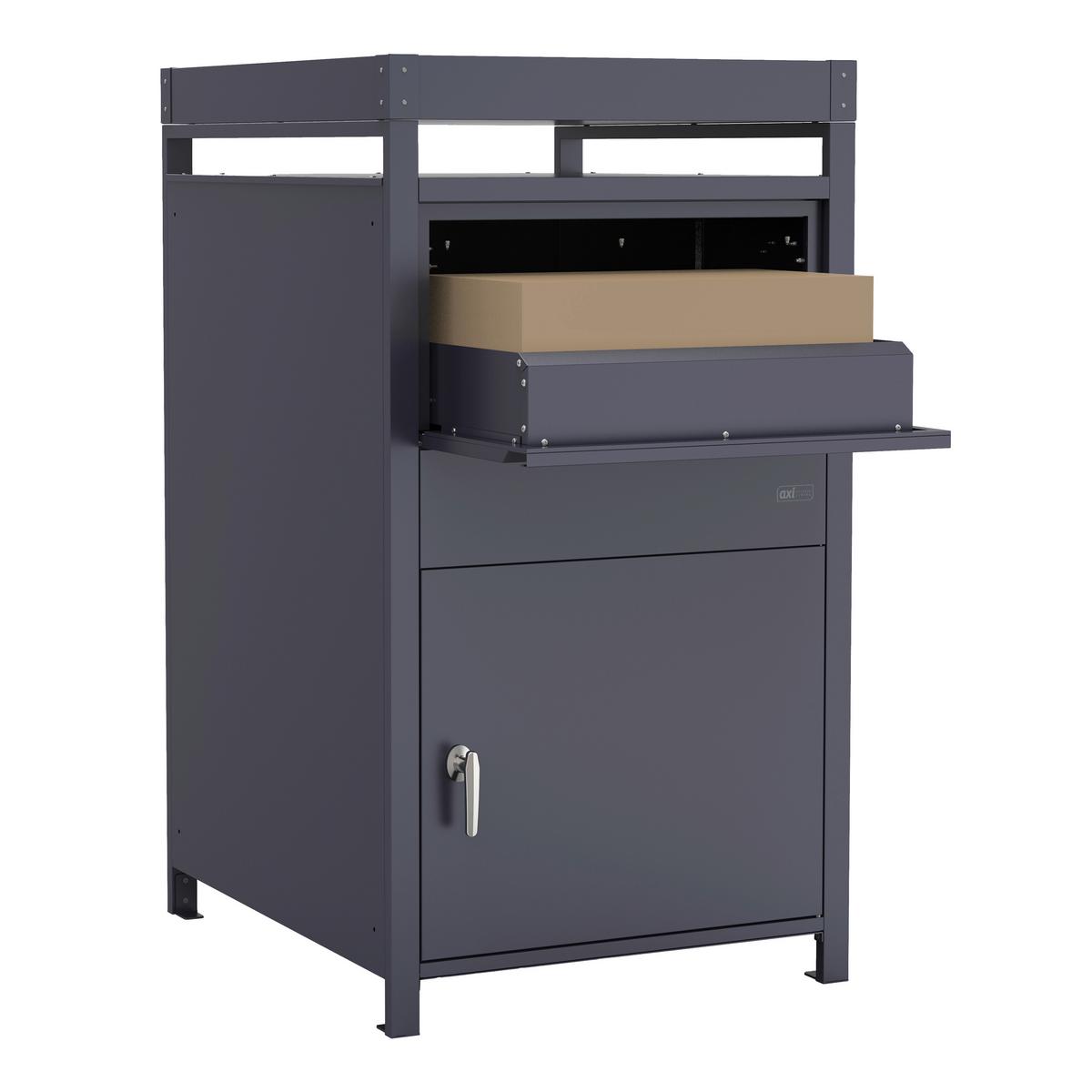 Paketbox Louis Grau - Anthrazit, MODERN, Metall (68/80/124cm)