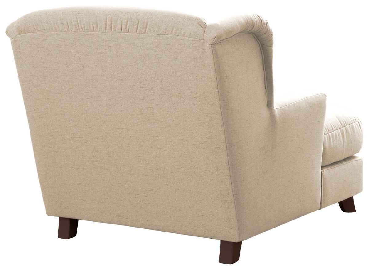 XXXL-Sessel Asado ecru inkl. Zierkissen, B: 109 cm - Ecru/Dunkelbraun, MODERN, Textil (109/104/145cm) - Sit & More