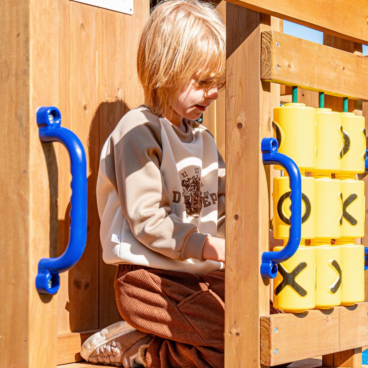 Spielturm mit Rutsche Blau - Blau/Anthrazit, Basics, Holz/Kunststoff (435/410/305cm) - Ambia Garden