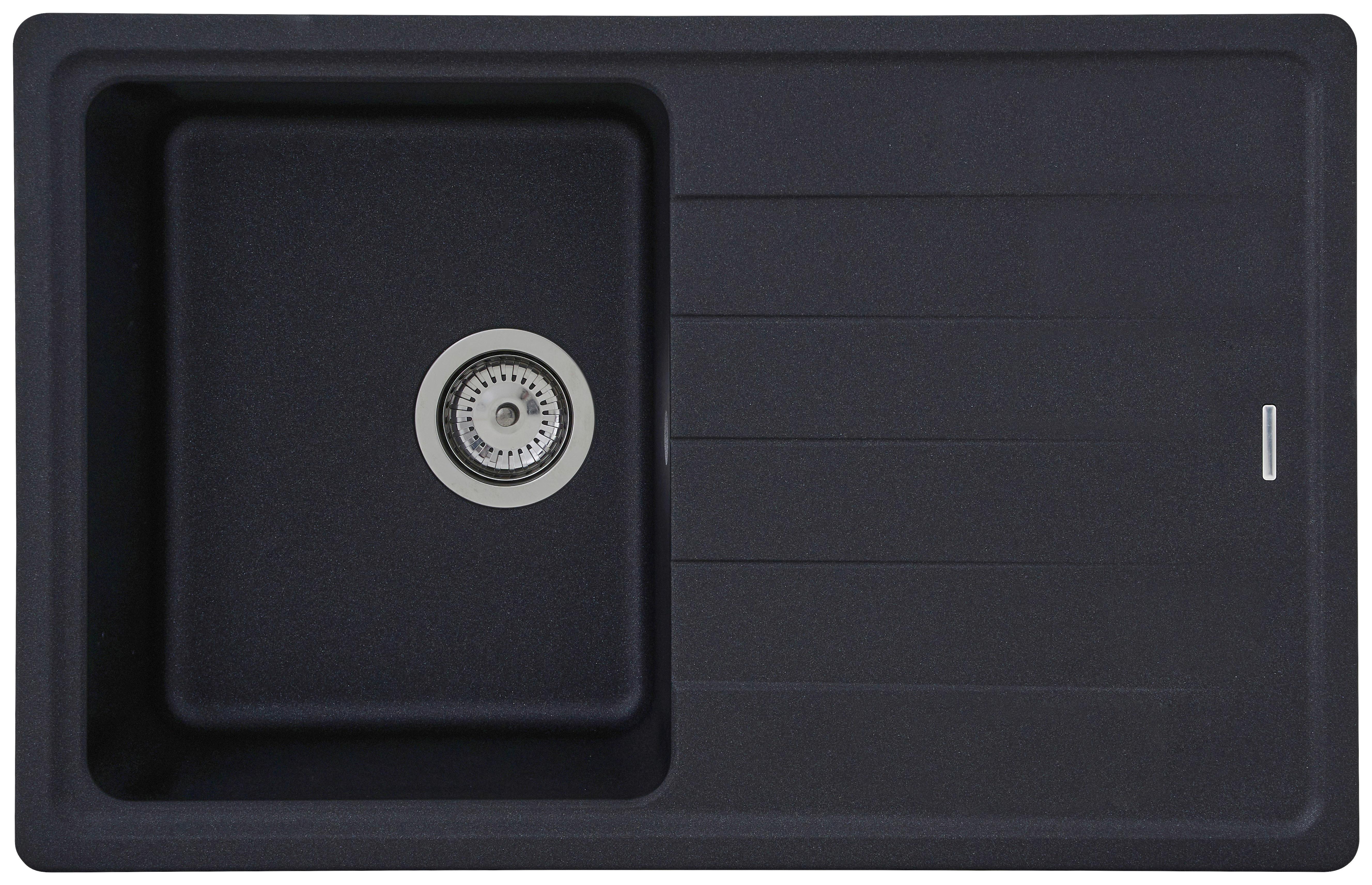 Spüle Respekta Stein Bxt: 78x50 Cm - Schwarz, Trend, Stein (78/18,5/50cm) - Respekta