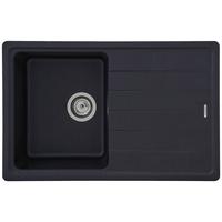Spüle Respekta Stein Bxt: 78x50 Cm - Schwarz, Trend, Stein (78/18,5/50cm) - Respekta