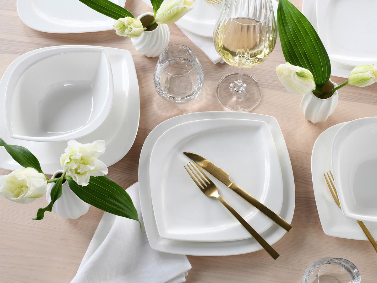 Tafelservice Melbourne Weiß 12-Tlg - Weiß, Basics, Keramik - Creatable