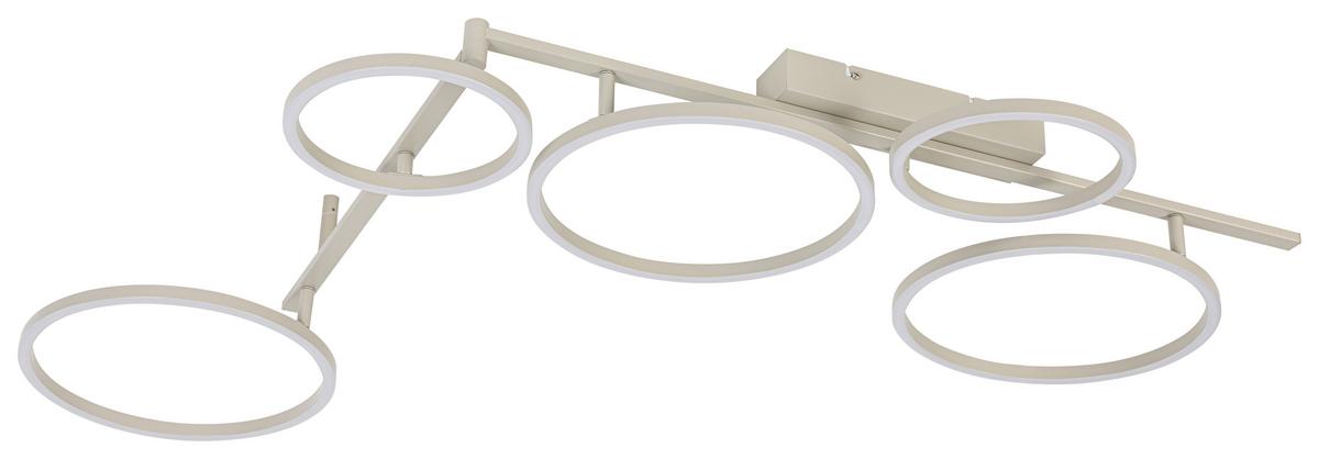 LED-DECKENLEUCHTE CEMIL - Sandfarben, Basics, Kunststoff/Metall (125/88/12cm) - Luca Bessoni