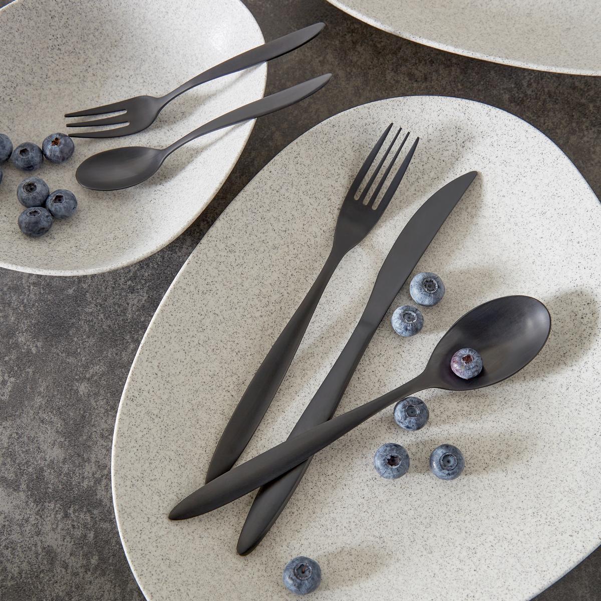 Besteckset 20-Teilig Nirmala für 4 Personen - Schwarz, MODERN, Metall - Luca Bessoni