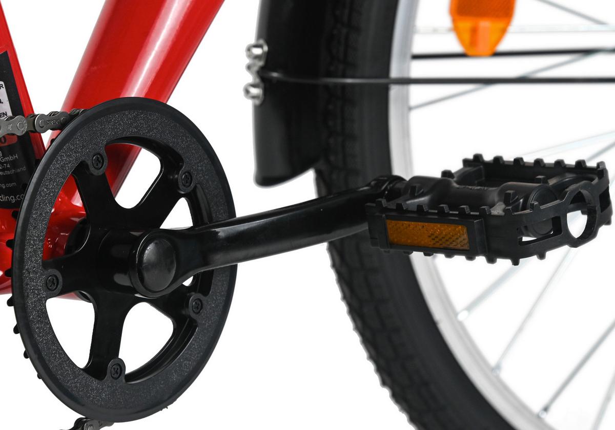 Dacapo Kinderfahrrad Bobby Rot - Rot, Basics, Metall (25/140cm)