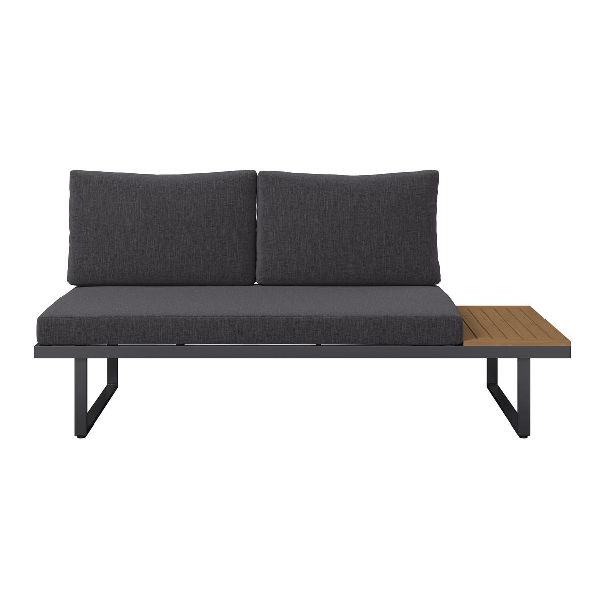 Loungegarnitur Montreal II - Dunkelgrau/Naturfarben, MODERN, Kunststoff/Textil (250/180cm) - Beldano